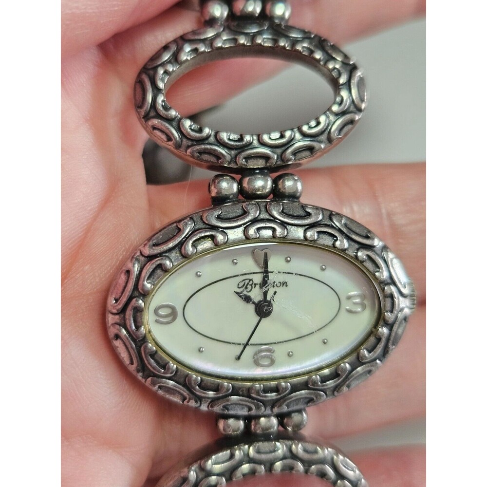 Brighton Silver Plated Miramar Watch with MOP